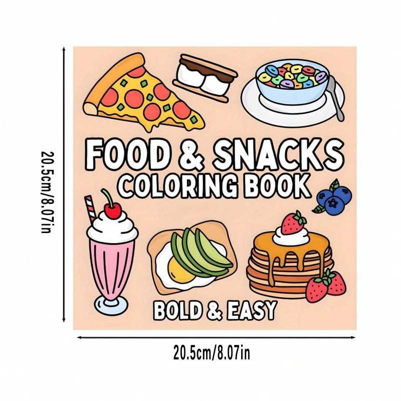 Food Snacks Coloring Book - Новая книжка-раскраска на тему еды и