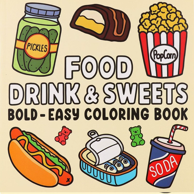 Food Snacks Coloring Book - Книжка-раскраска для еды, напитков и десертов