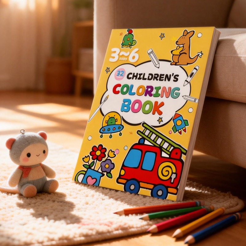 Food Snacks Coloring Book - Детская книжка-раскраска с цветными иллюстрациями: животные,