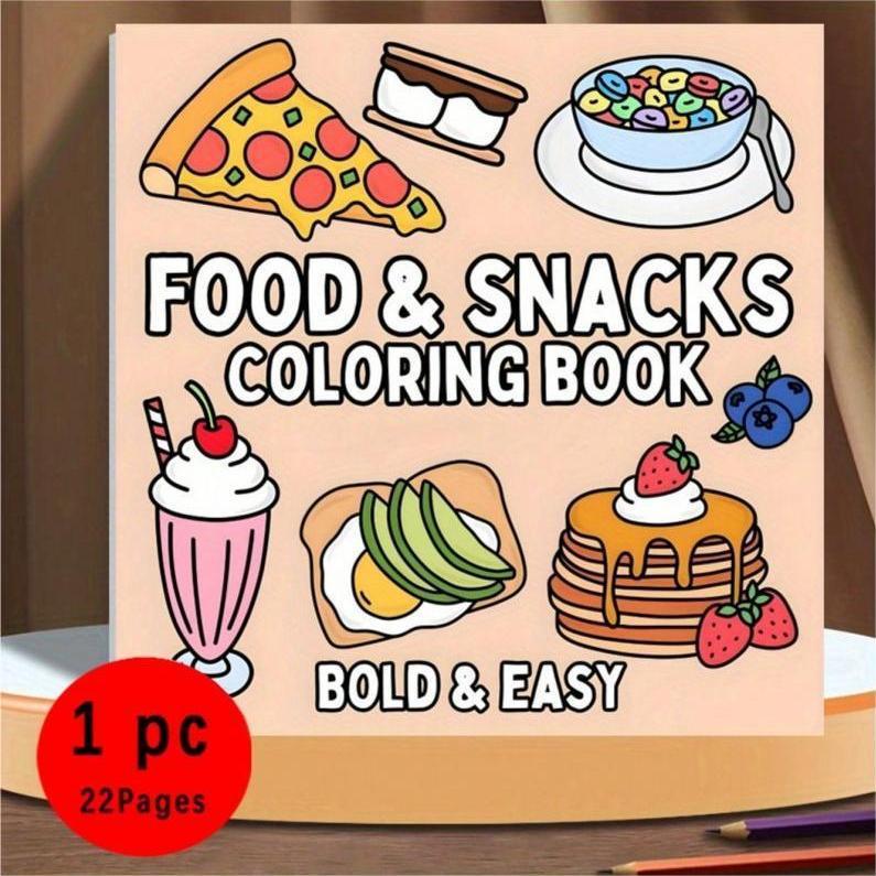 Новая книжка-раскраска на тему – обзор и цена Food Snacks Coloring Book