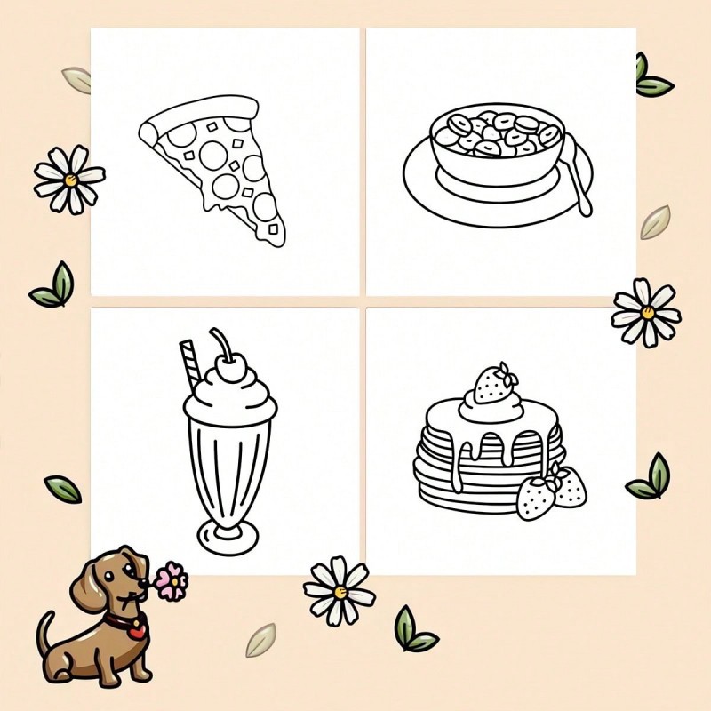 Новая книжка-раскраска на тему – обзор и цена Food Snacks Coloring Book