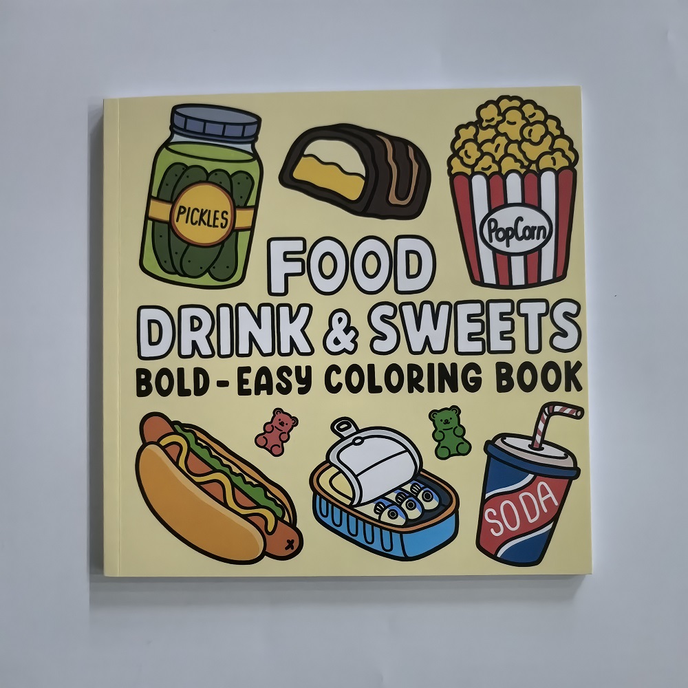 Книжка-раскраска для еды, напи – обзор и цена Food Snacks Coloring Book