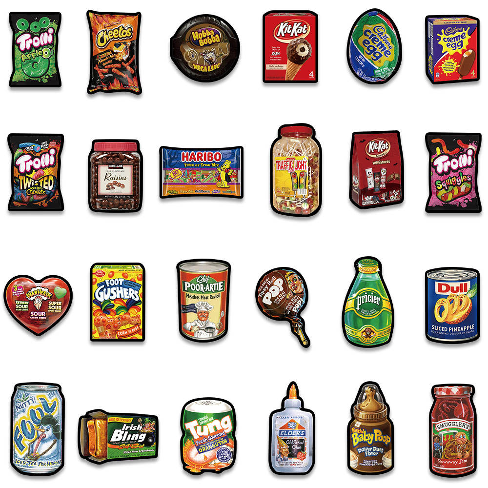 48 шт., водостойкие наклейки в – обзор и цена American Food Y Snacks