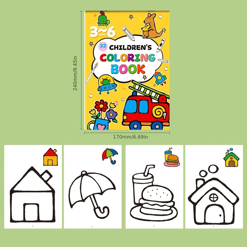 Детская книжка-раскраска с цве – обзор и цена Food Snacks Coloring Book