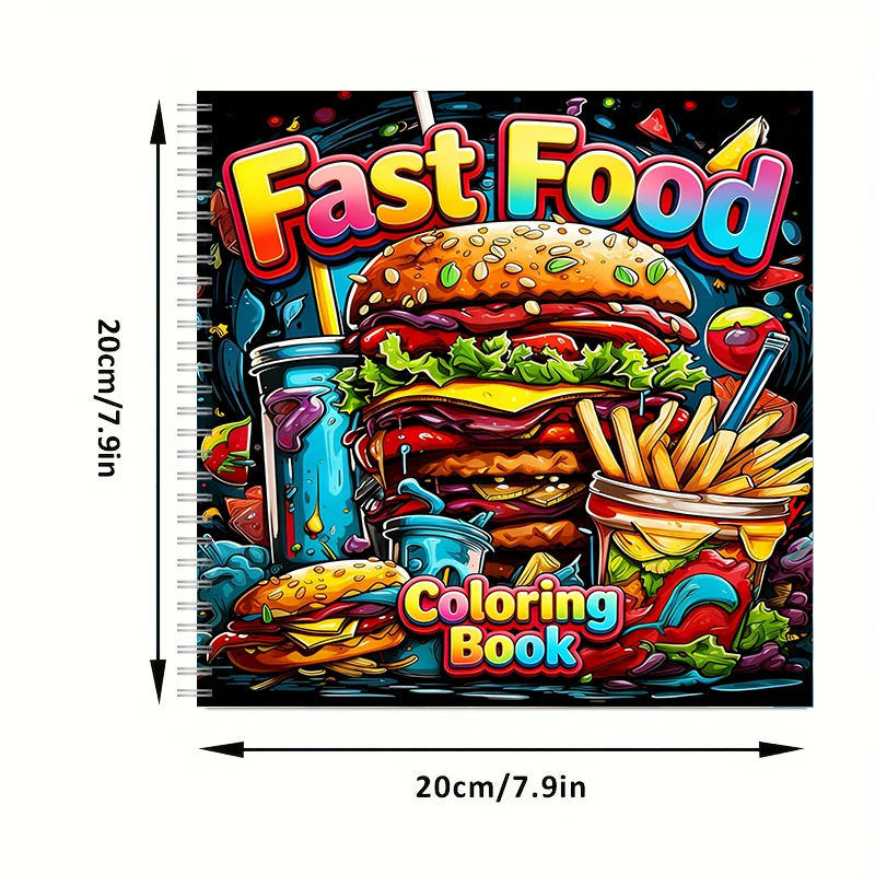 Книга-раскраска для взрослых в – обзор и цена Food Snacks Coloring Book